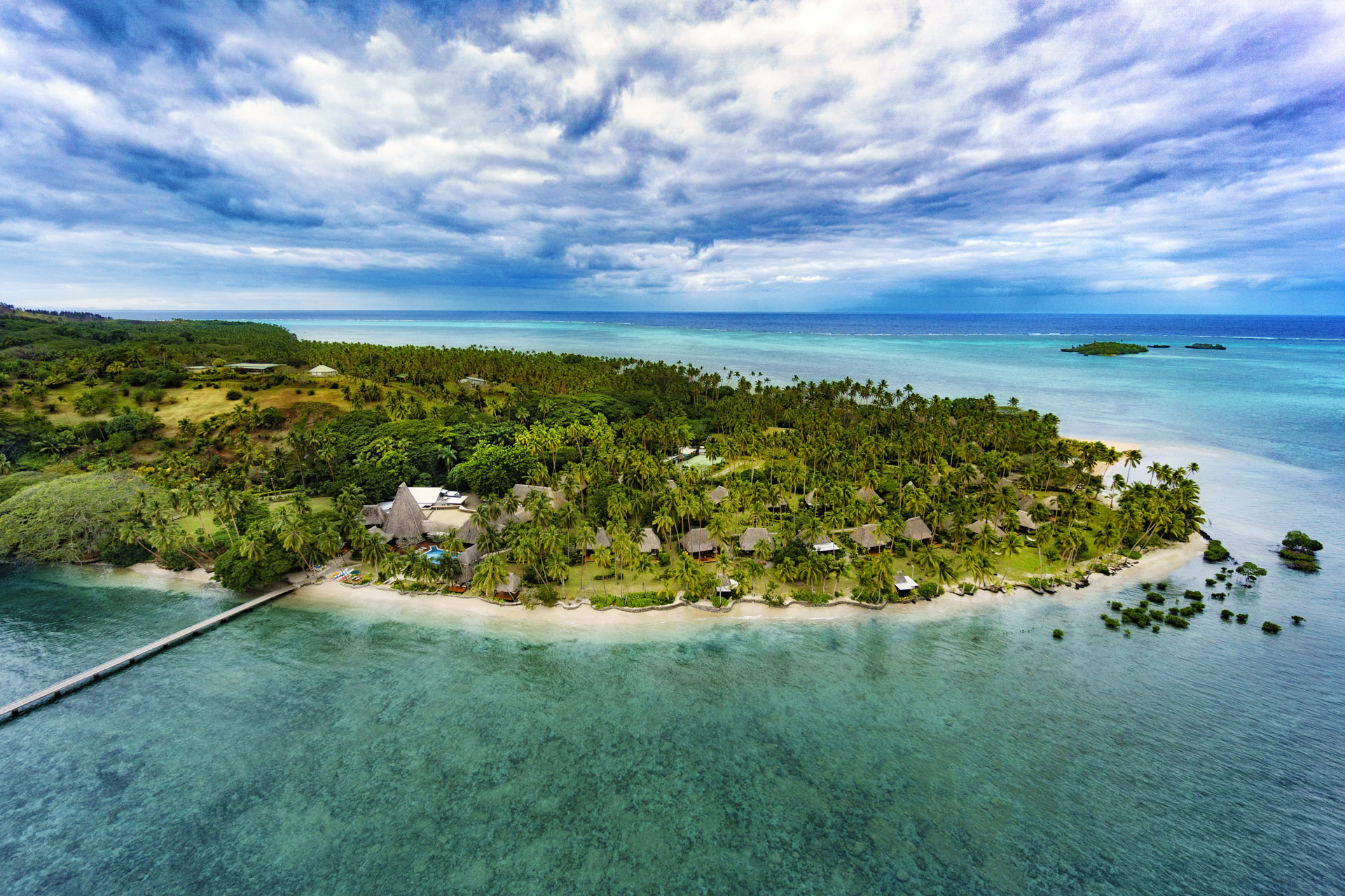 Our-Legacy-4-Eco-Luxury-Environmentally-Friendly-Resort An aerial view of the JMCR Fiji peninsula, a sacred site of immense heritage