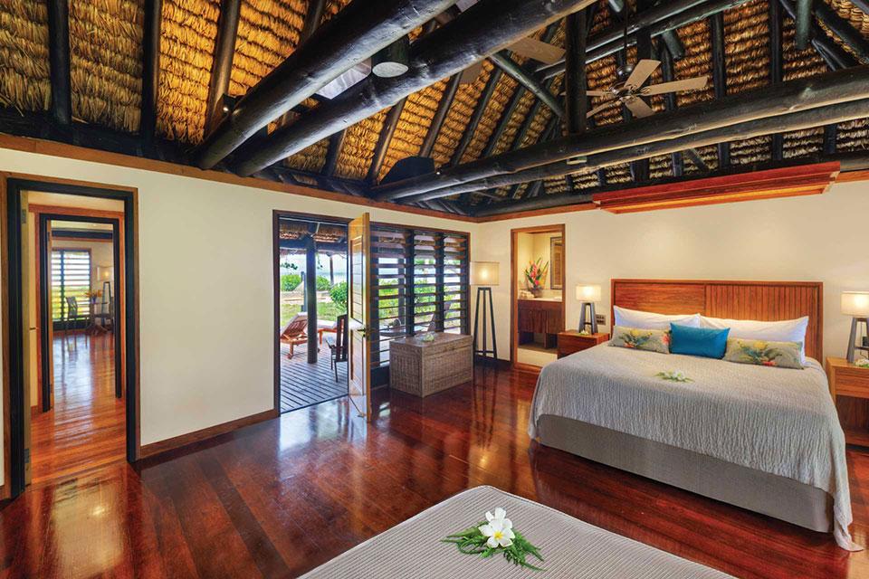 fiji-oceanfront-beach-resort-2-bedroom-deluxe-bure3 Another image of a Fiji Deluxe Oceanfront 2 Bedroom Bure at Jean-Michel Cousteau Resort Fiji.